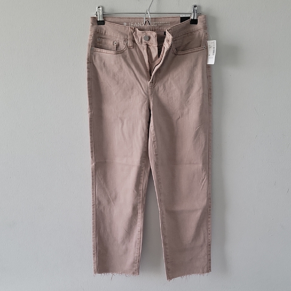 Pink Cropped Jeans